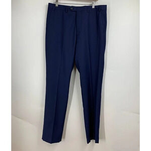 Black Brown 1826 Men's Slim Fit Coupe Etroite Tapered Wool Dress Pants Size 36